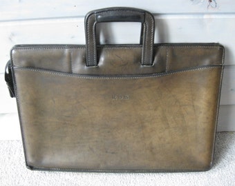 schlesinger brothers saddle leather briefcase