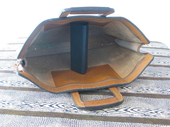 schlesinger brothers saddle leather briefcase