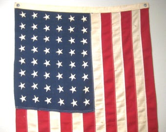 Rare 48 Embroidered Stars SAMSON BUNTING American Flag 2.5 Ft. X 4