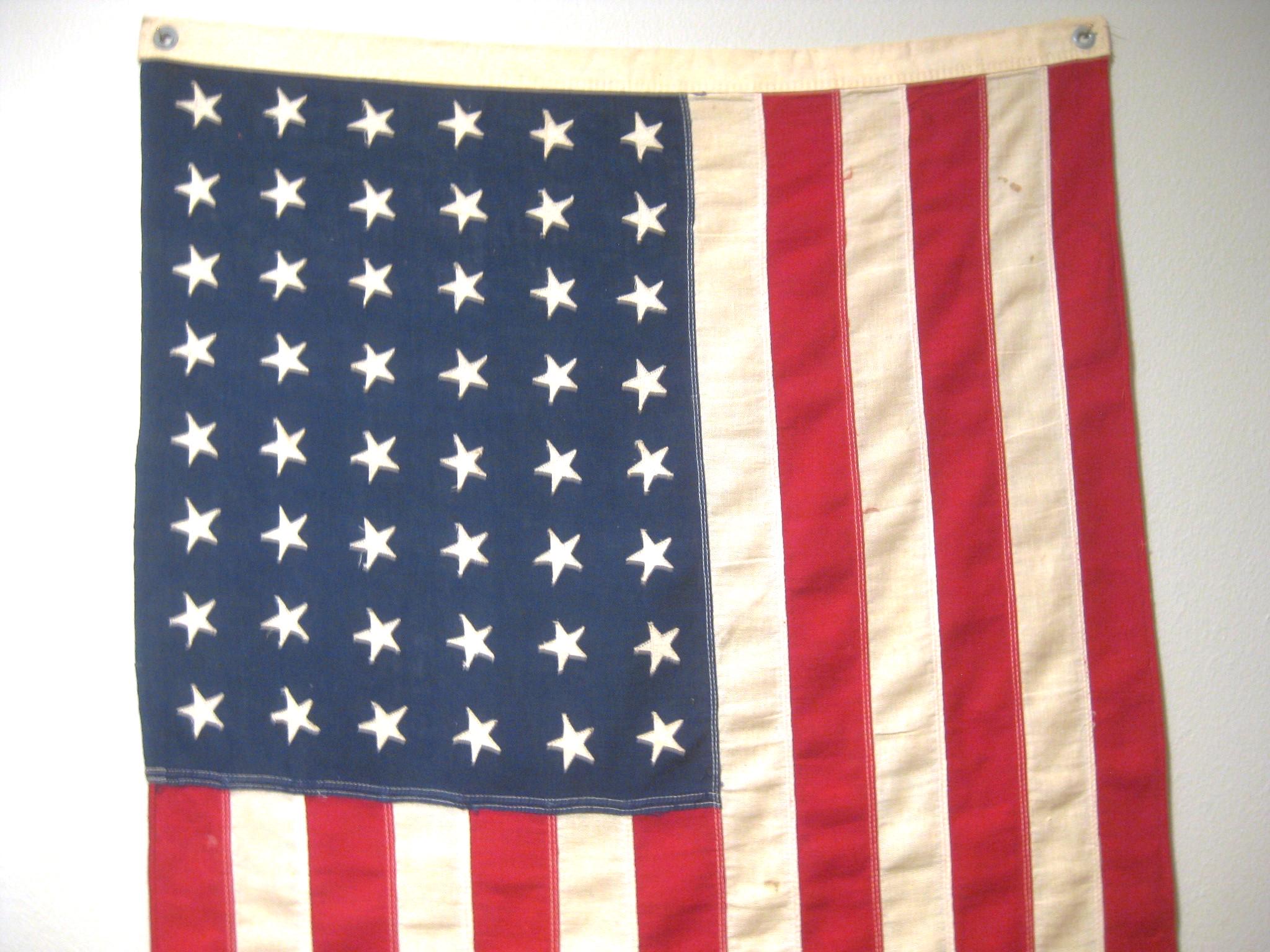 Rare 48 Embroidered Stars SAMSON BUNTING American Flag 2.5 Ft. X 4
