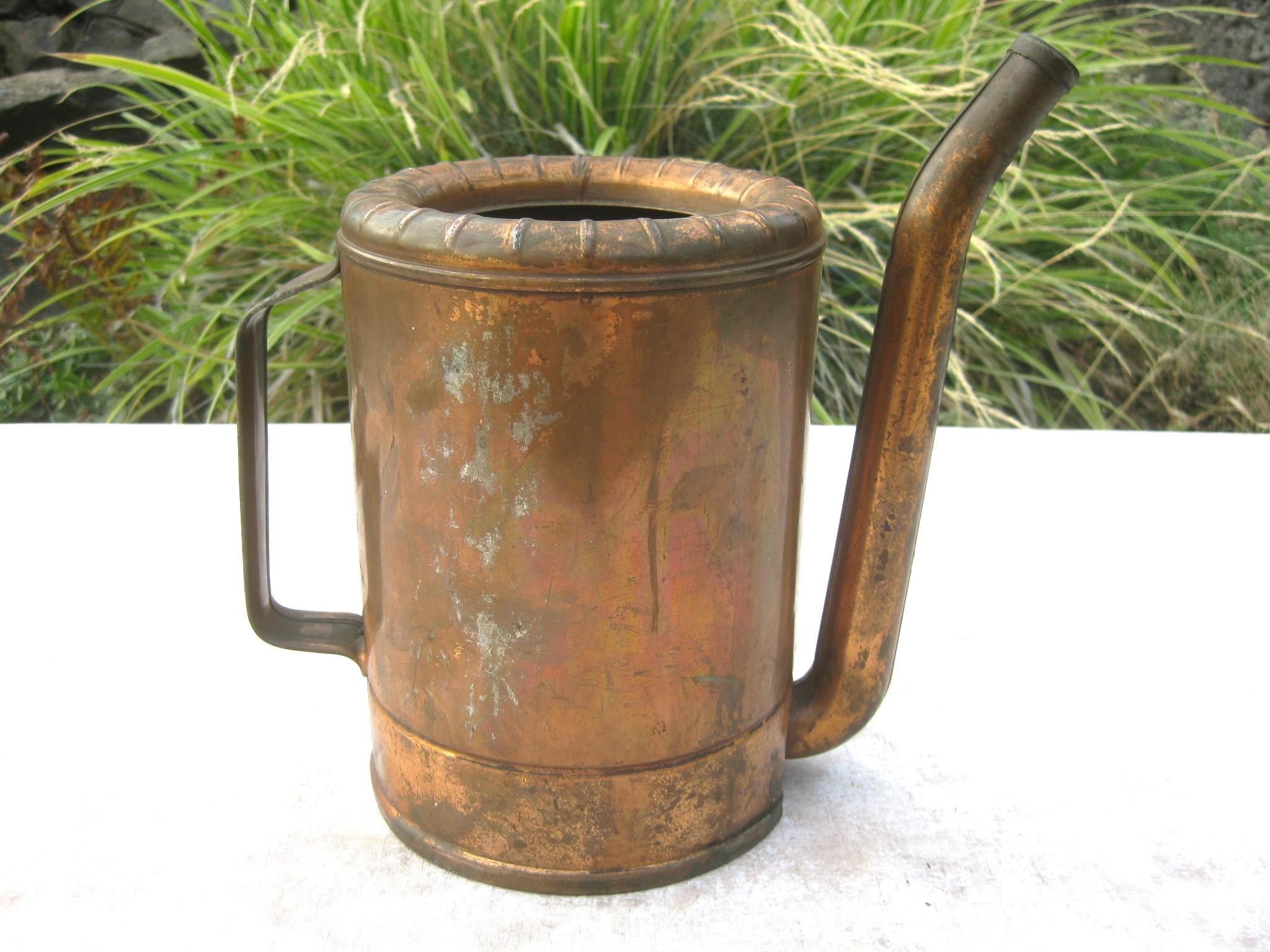 Vintage Half Gallon Copper Finish Swingspout Oil Can Oil & Gas