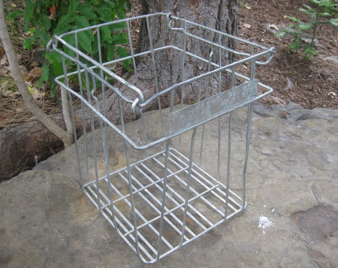 1976 Heavy Metal Egg Carrier Egg Crate Galvanized Steel Wire Basket - Etsy