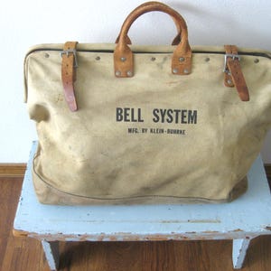 VINATGE　40s〜TOTBAG　TOOL　BAG Vintage 40s / 50s Waxed Canvas Utility Tote Tool Bag / Green
