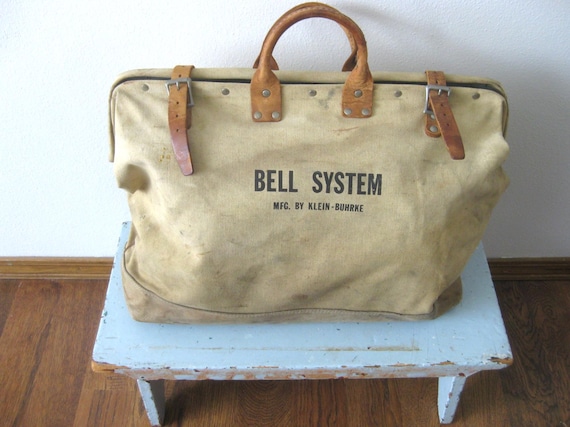 Vintage Bell System Klein-buhrke Lineman's Canvas Utility Bag Tool