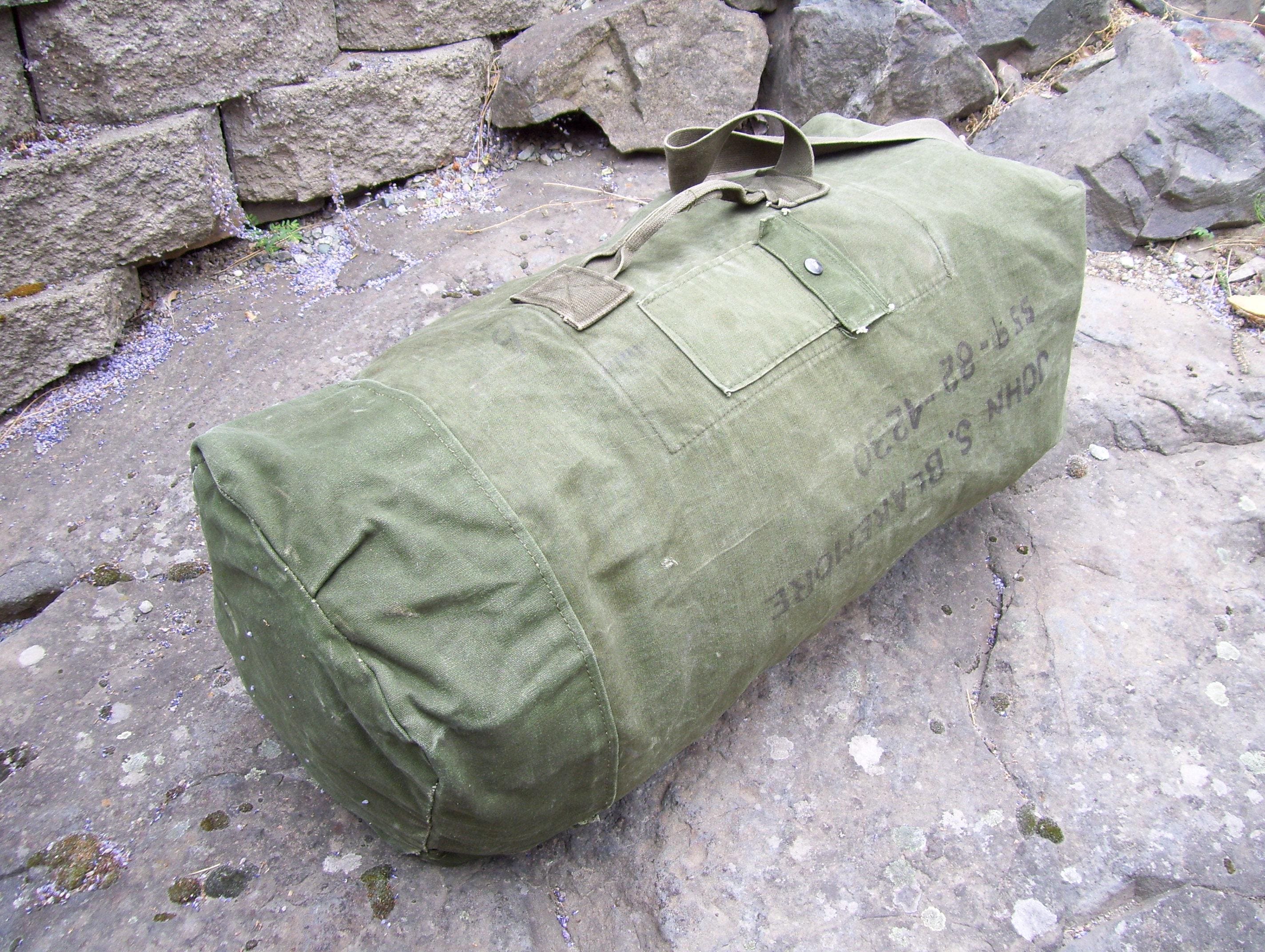 Vintage Military US Army OD Green Canvas Duffle Bag - Etsy