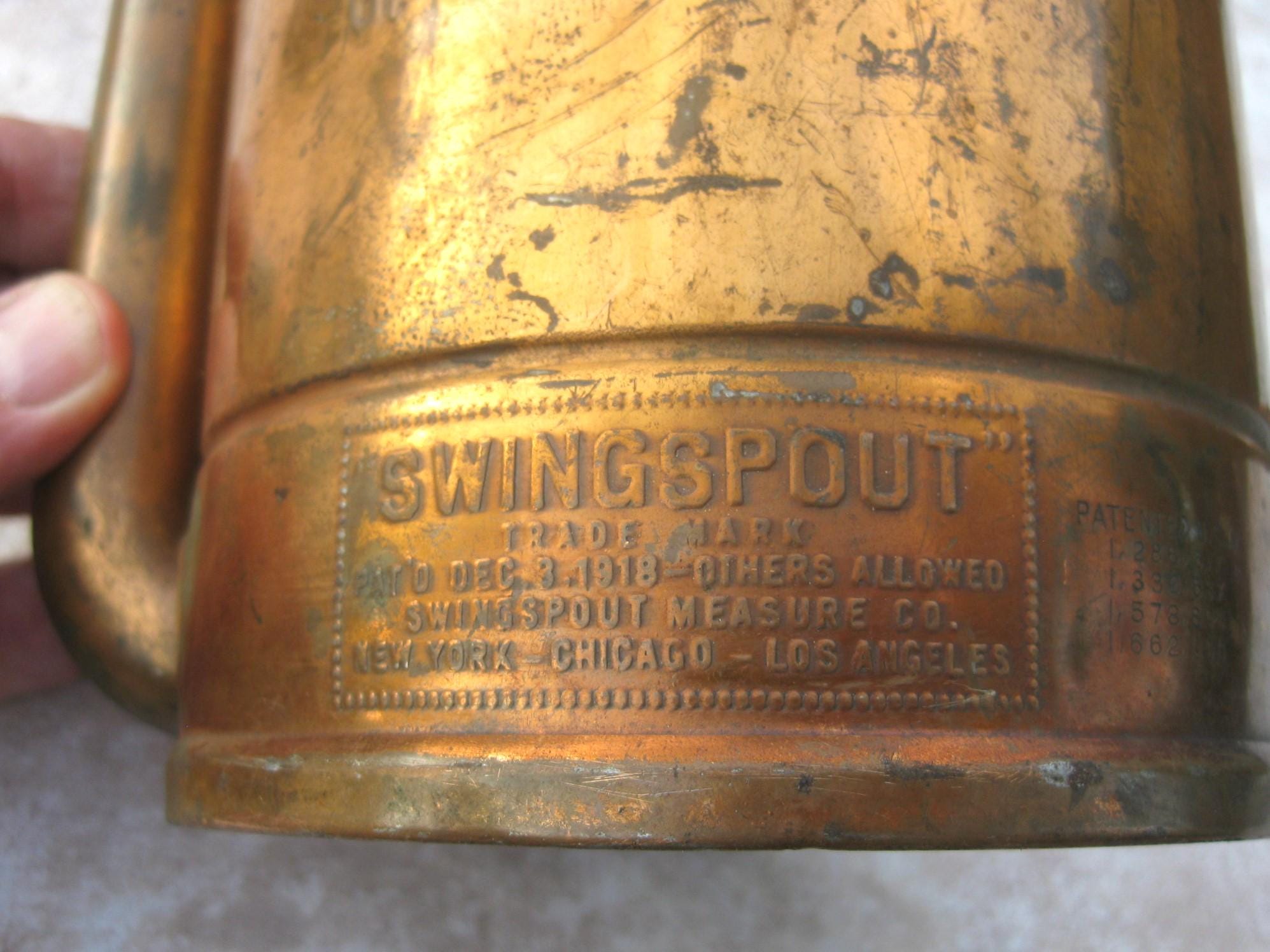 Vintage Half Gallon Copper Finish Swingspout Oil Can Oil & Gas