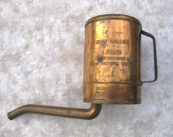 Vintage Half Gallon Copper Finish Swingspout Oil Can Oil & Gas