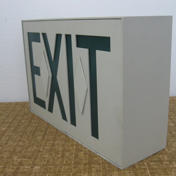 Industrial Metal Wall Mount EXIT Sign Stash Box Security Storage Box