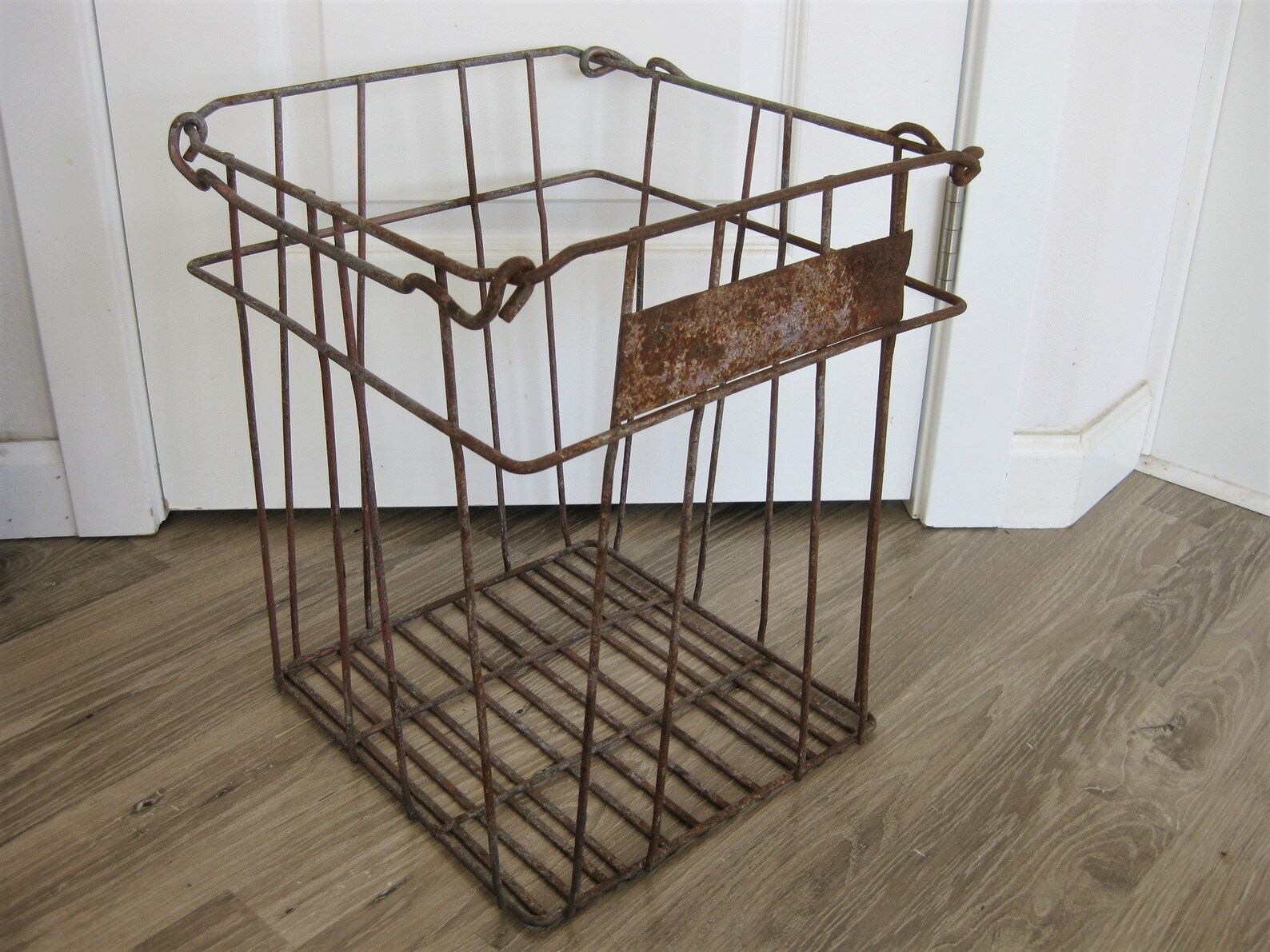 Rustic Heavy Metal Wire CARNATION Dairy Milk Crate Industrial Etsy