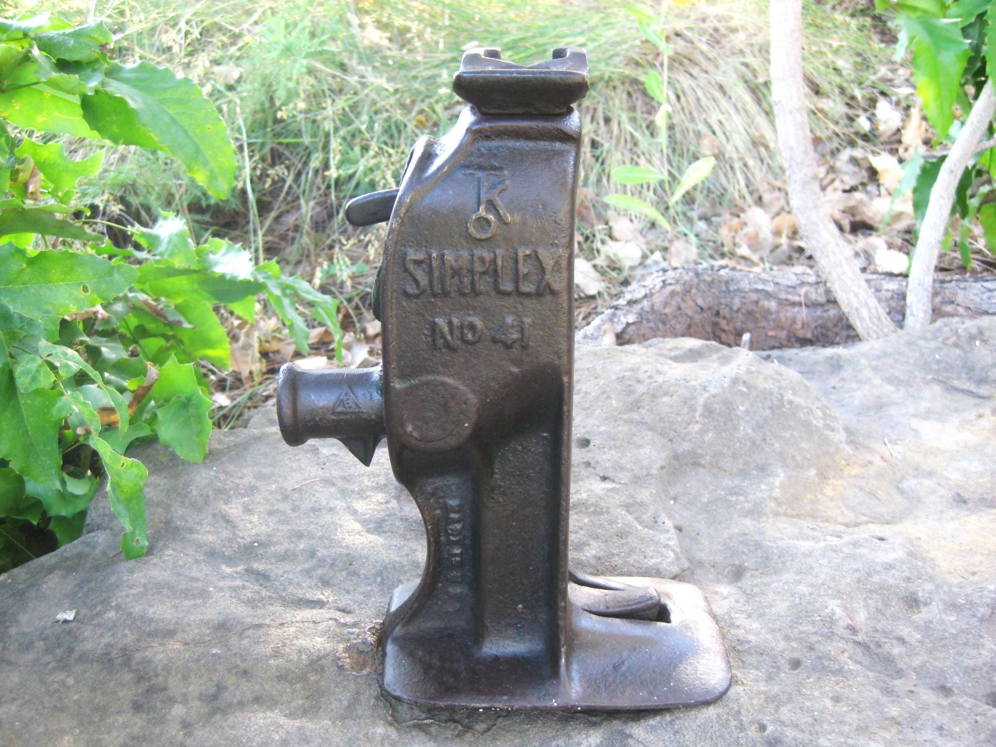 Antique TK Simplex No. 41 Railroad Jack w/ Brass Tag Collectible