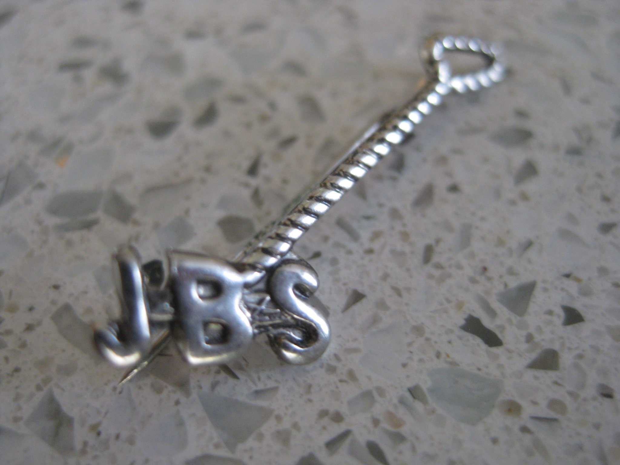 Vintage JBS John B. Stetson Metal Branding Iron Hat Pin Western