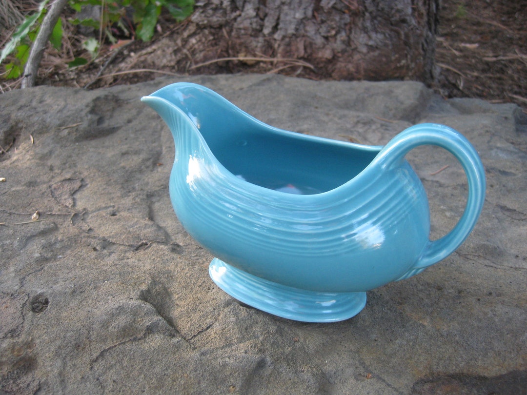 Vintage FIESTAWARE Turquoise Sauce Boat Gravy Boat Etsy