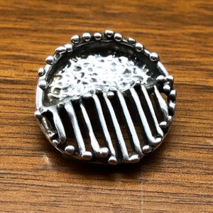 Astri Holthe Norway sterling silver Brutalist brooch, pin --- small