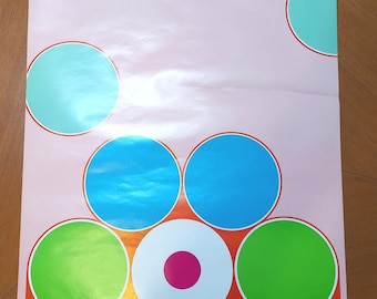 Mario Rivoli Op Art poster, vintage, 1970s, 22”x33”, Milton Glaser, Midcentury Modern, MCM, Mod
