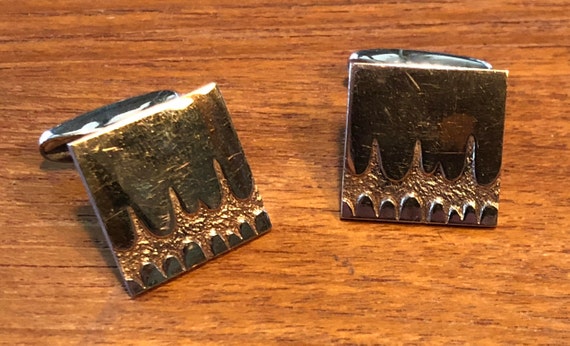 Finland cuff links, 830 silver with gold wash, mi… - image 5