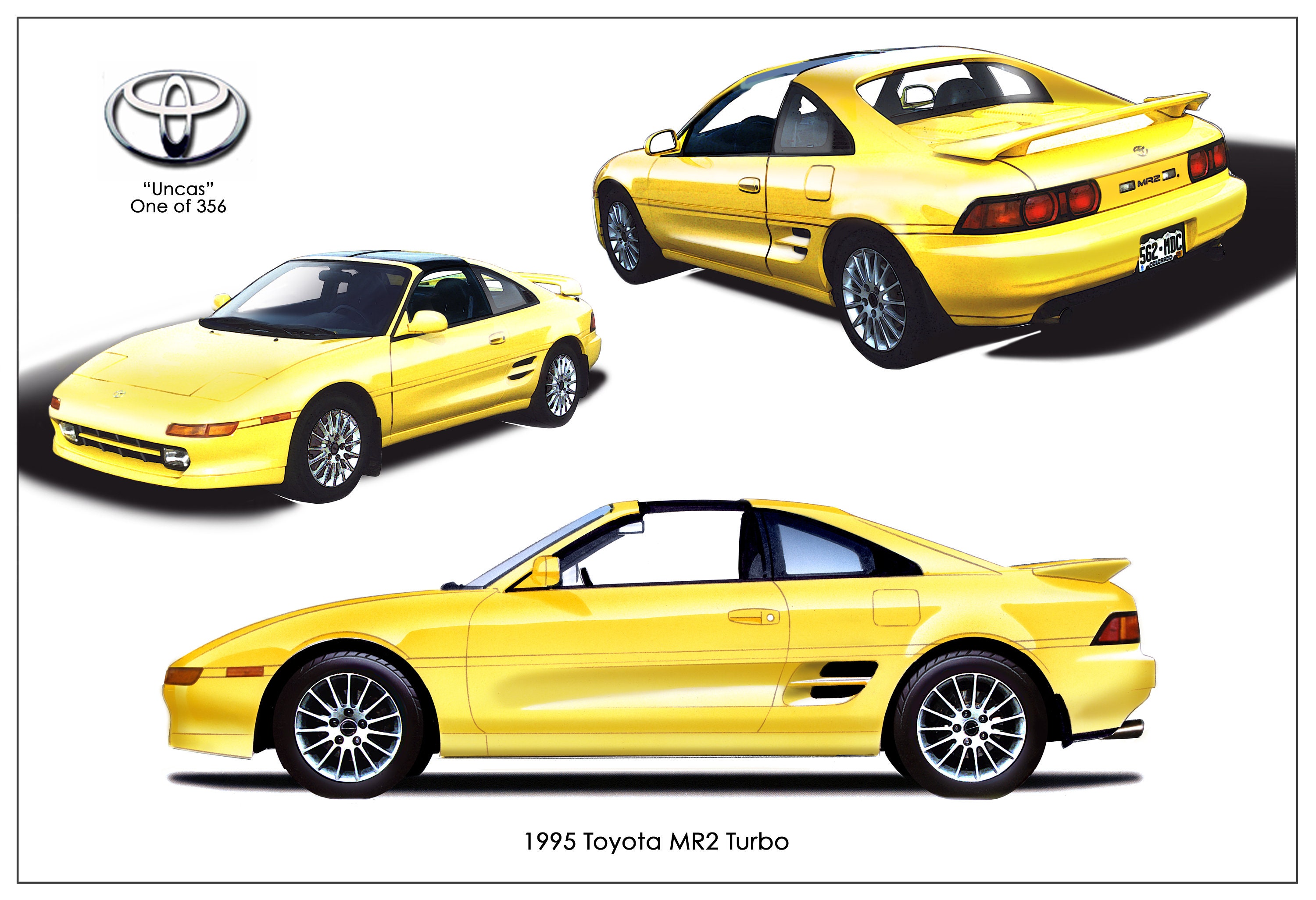 Toyota MR2 rear Coloring Page - Etsy