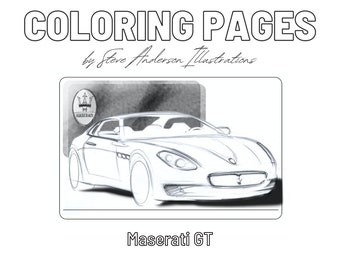 Maserati GT Coloring Page