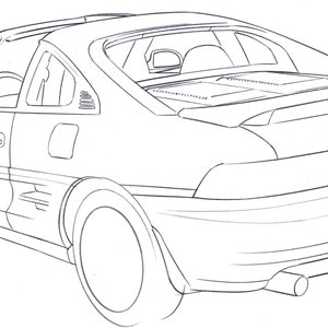 Toyota MR2 hinten Coloring Page - Etsy Österreich