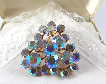 Vintage D'orlan Bee Brooch, Rhinestone Wings, Faux Pearl