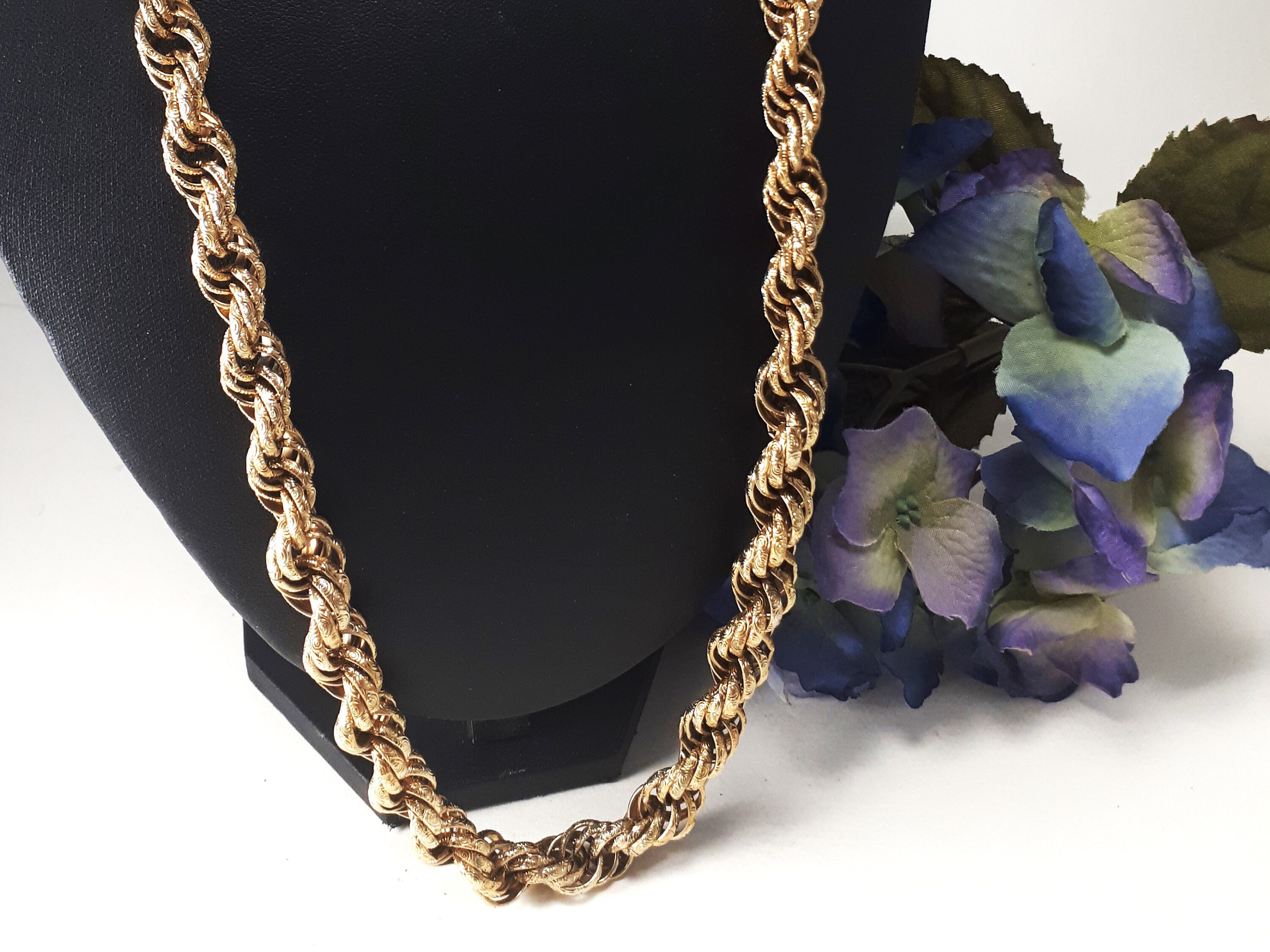 Accessocraft NYC Signed Necklace Belt, Rope Chain, Oversize  display picture 3