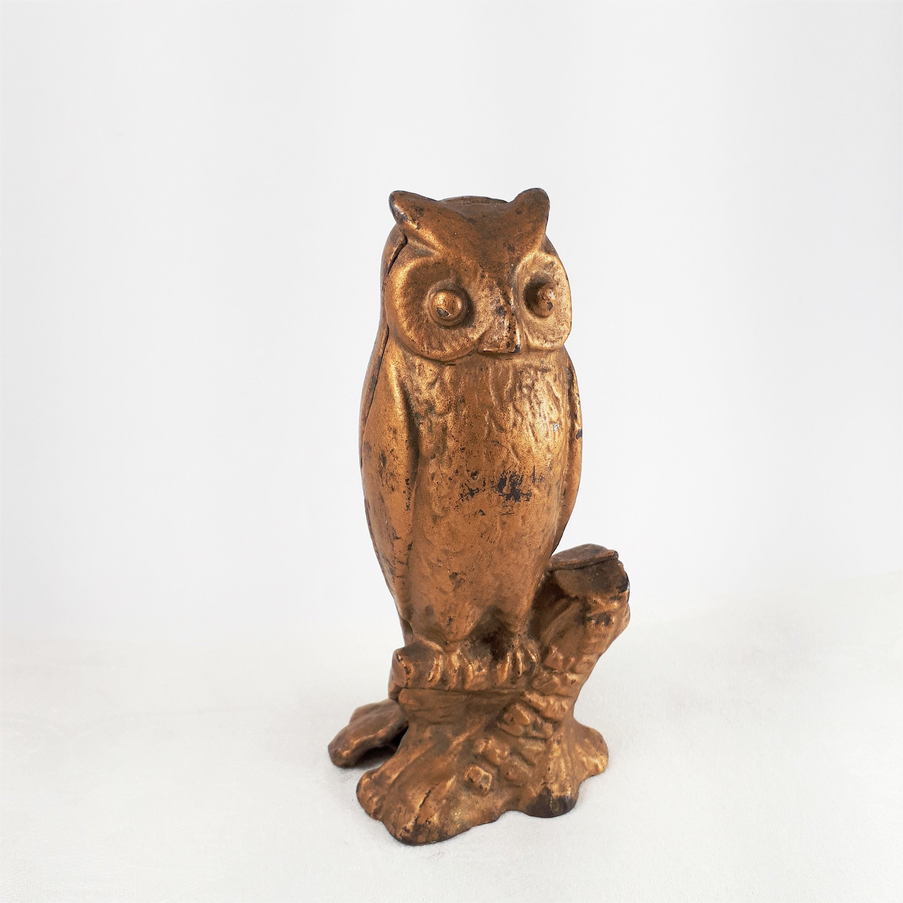 Antique Cast Iron Wise Owl Still Bank AC Williams 1912 ...