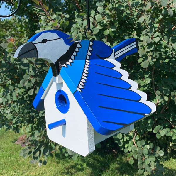 Blue Birdhouse - Etsy