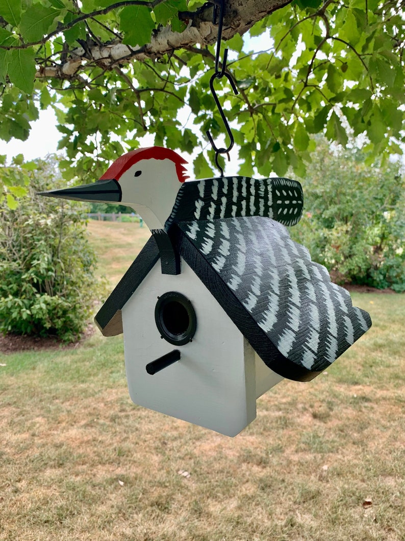 Woodpecker Birdhouse Etsy