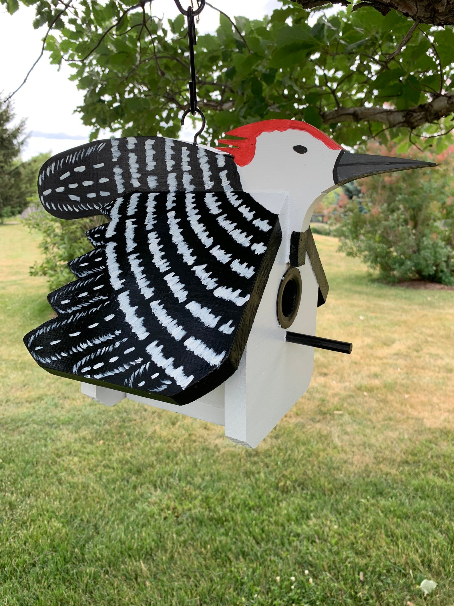 Woodpecker Birdhouse Etsy