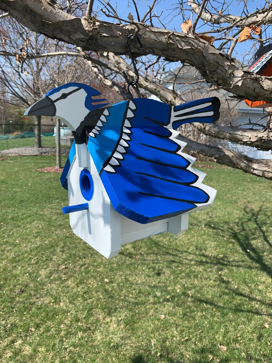 Blue Jay Birdhouse Etsy