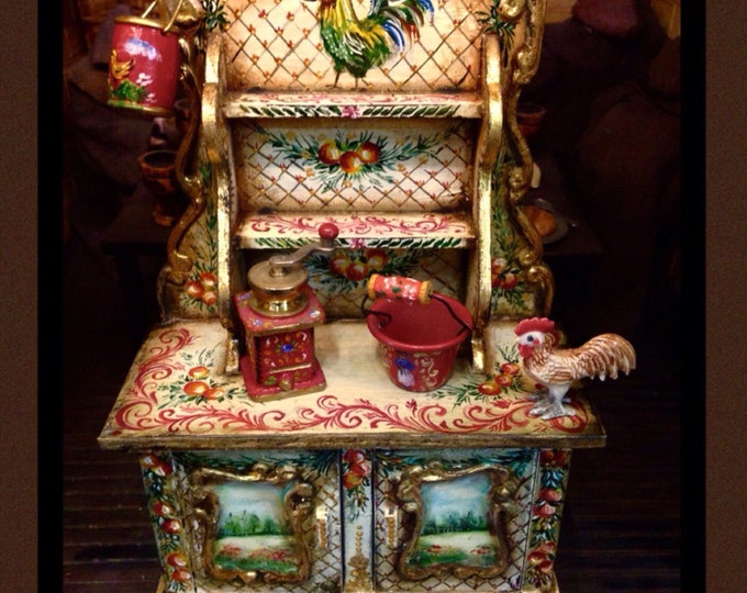 Sideboard Polychrome Roosters. Hand Painted Furnitures Etsy
