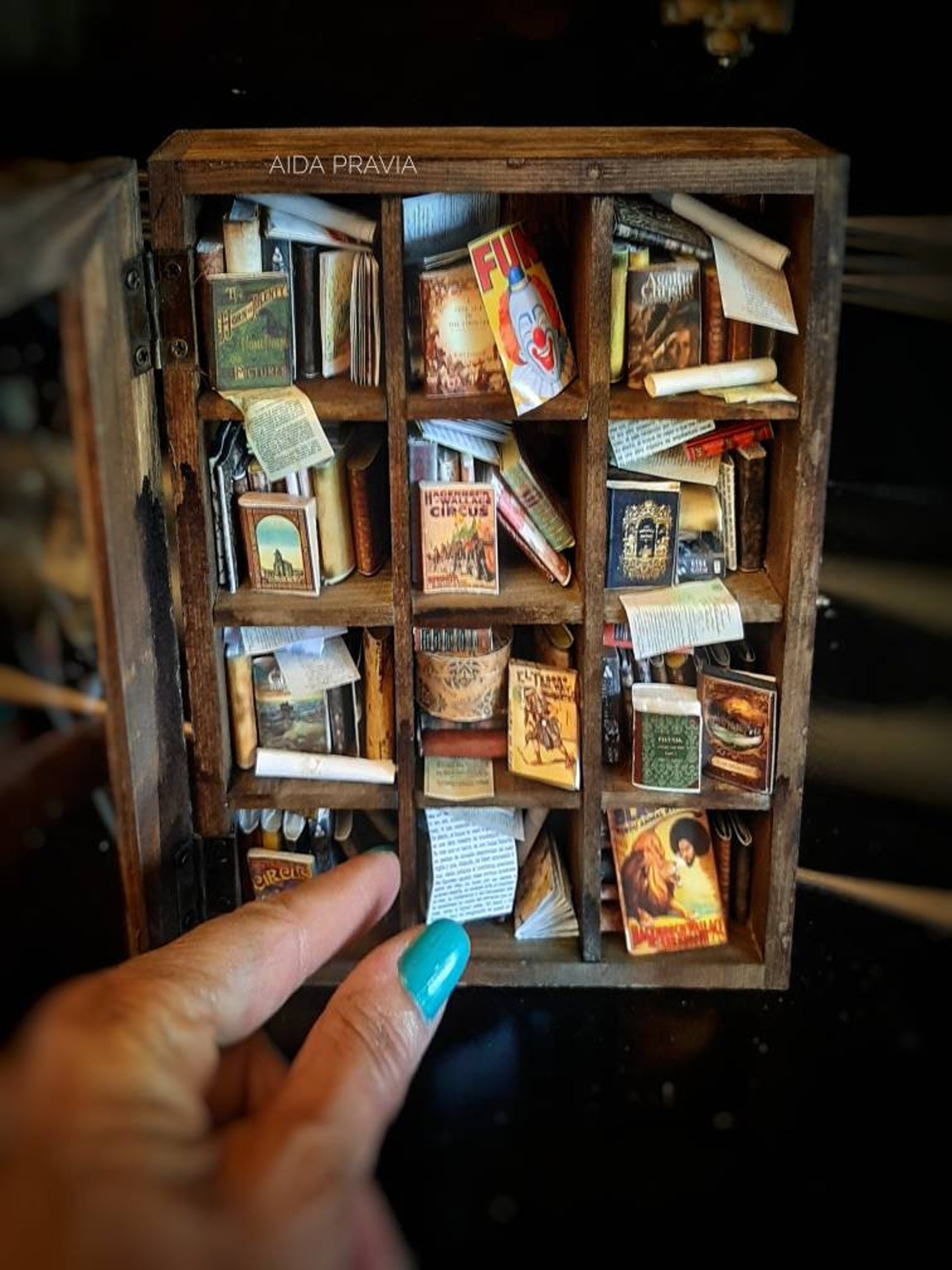 Library Box 1/12. Dollhouse Furniture Etsy