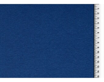 Knitted cuffs midnight blue Uni - Ökotex from 0,25 m