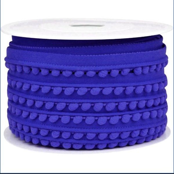 Paspelband Pompons royalblau Meterware