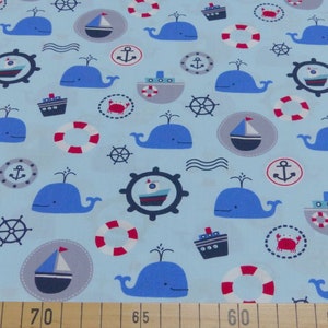 Cotton fabric Maritim whale lifebuoy from 0.5 m image 2