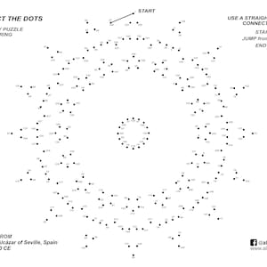 Connect The Dots GEOMETRY & Coloring Page - Downloadable PDF - Ultimate Dot to Dot For Adults and Children