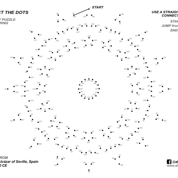 Connect The Dots GEOMETRY & Coloring Page - Downloadable PDF - Ultimate Dot to Dot For Adults and Children