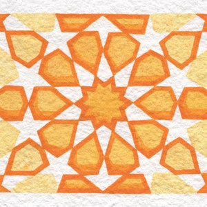 Cartões de felicitações - Conjunto de 3 cartões - Pinturas geométricas em aquarela