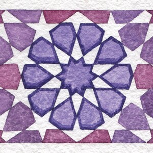 Cartão de felicitações - Cartão único - Cartão de felicitações com pintura em aquarela de geometria