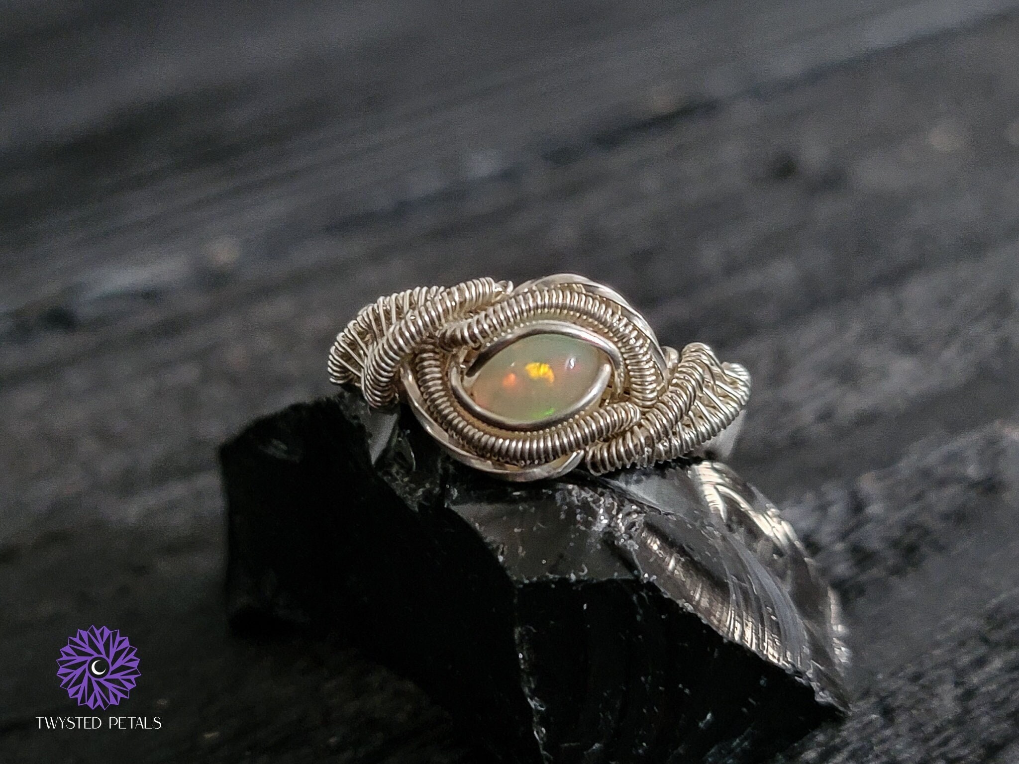 Wire wrapped hotsell opal ring