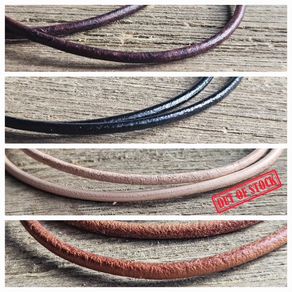 Leather Necklace Cord With Pendant Etsy