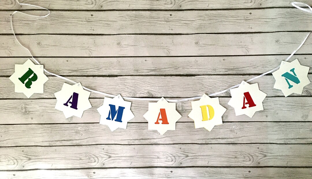 Islamic Star Shape Banner, Ramadan Banner, Traditional Ramadan Banner ...