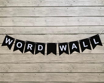 Composition Notebook Theme Word Wall, Word Wall Banner, Classroom Banner, Teacher Banner, Word Wall Classroom, Teacher Word Wall