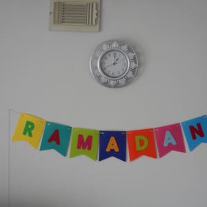 Ramadan Mubarak Banner, Felt Ramadan Banner, Ramadan decorations image 5