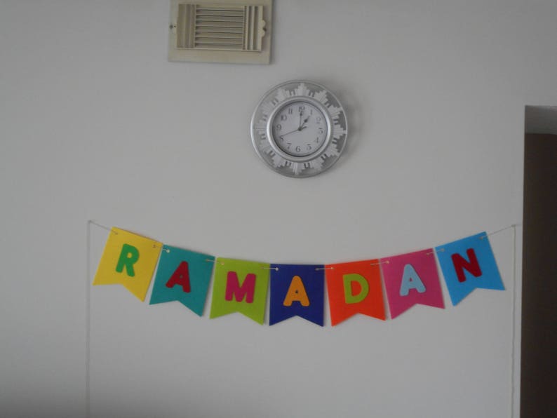 Ramadan Mubarak Banner, Felt Ramadan Banner, Ramadan decorations image 5