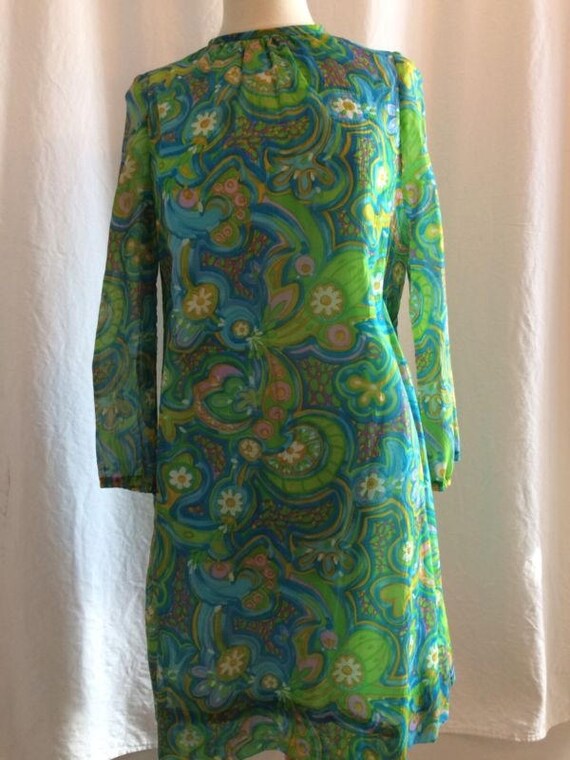 green paisley dress
