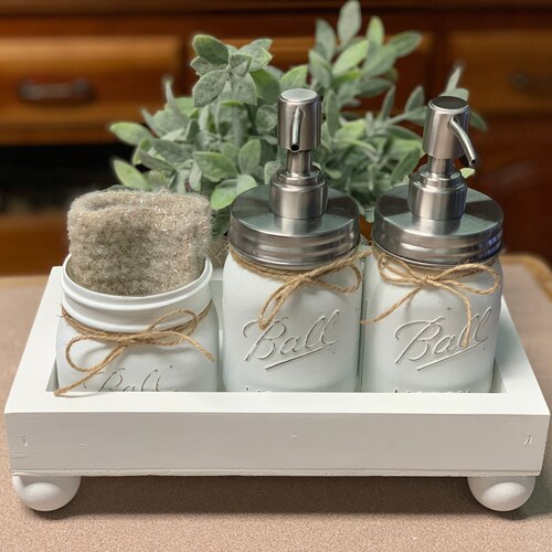 Farmhouse Sink Caddy Pedestal Traycaddy Sink Decor Etsy