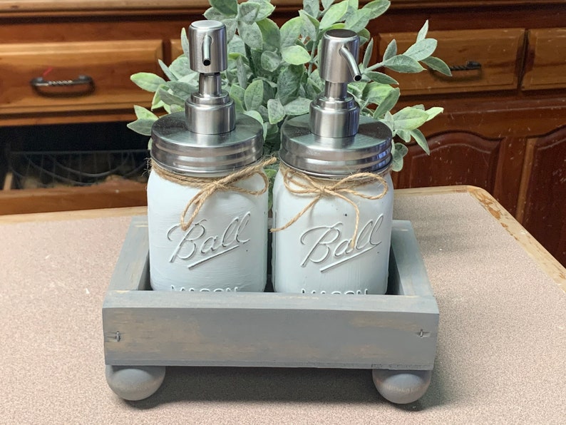 Farmhouse sink caddy Sink tray Soap and lotion tray Wood Etsy