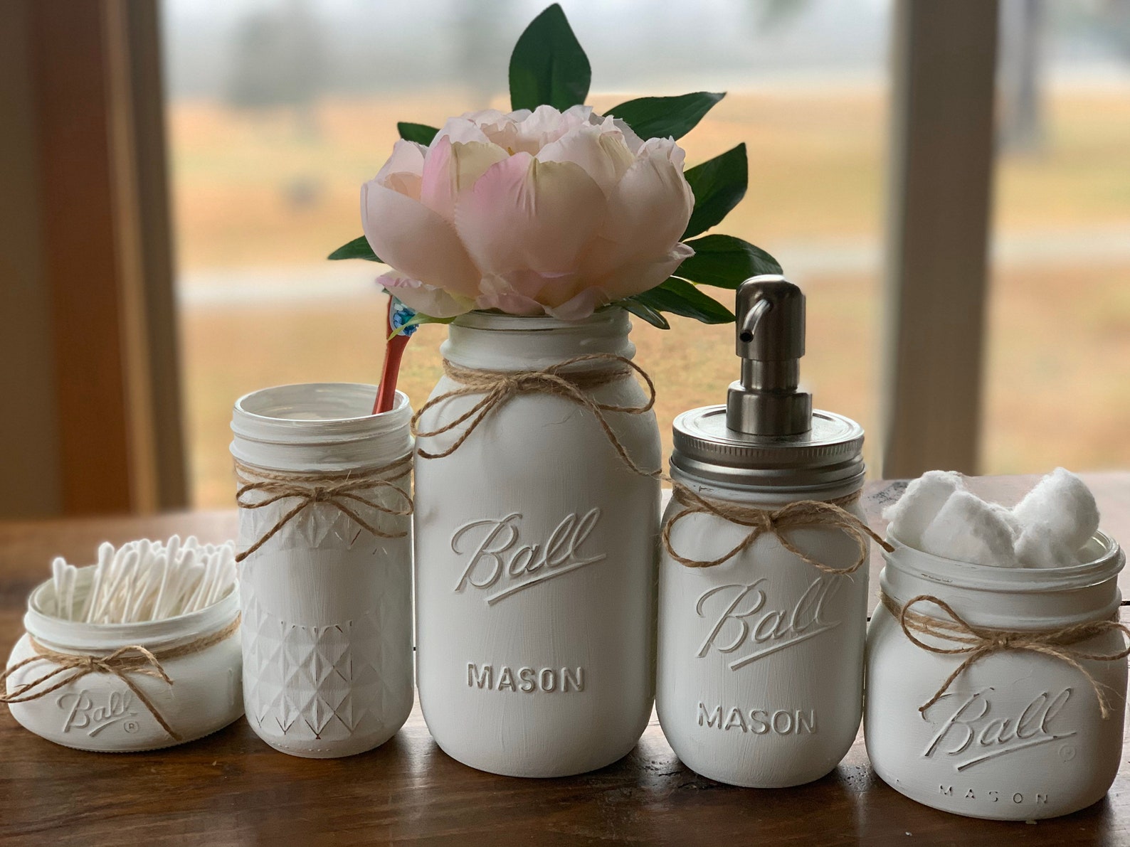 Farmhouse Bathroom Decor Mason Jar Decor Bathroom Home - Etsy