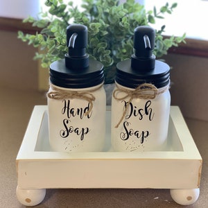 Sink Caddy• 2 Soap Dispensers• Farmhouse• Modern Farmhouse Decor• Kitchen• Mother’s Day