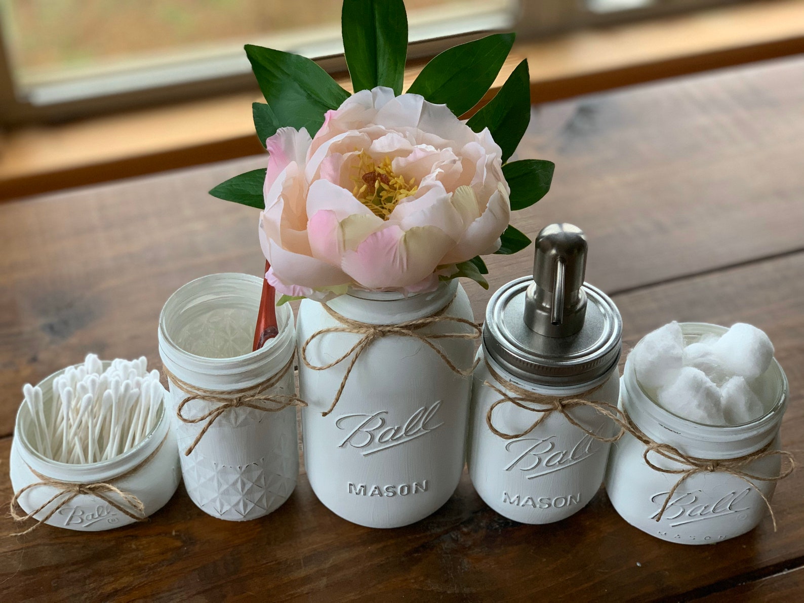 Farmhouse Bathroom Decor Mason Jar Decor Bathroom Home - Etsy
